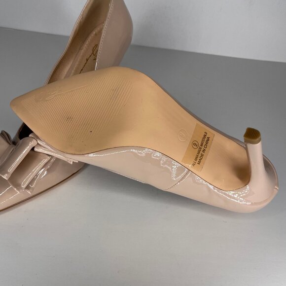Olivia Ferragamo Womens Bow Closed Pointed Toe Dress Stiletto Heels Shoes Sz 9 - Picture 11 of 12